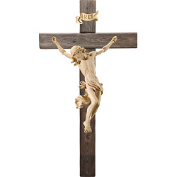 Cristo Barroco en cruz Madera vieja